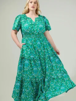 Alina Floral Poplin Maxi Dress