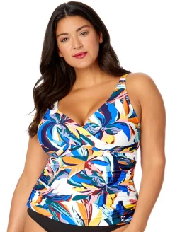 Anne Cole Drape Plus Size Tankini
