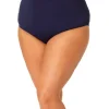 Anne Cole Shirred Hi-Low Plus Swim Bottom