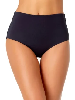 Anne Cole Shirred Hi-Low Swim Bottom