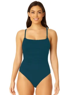 Anne Cole Shirred Maillot One Piece Swimsuit