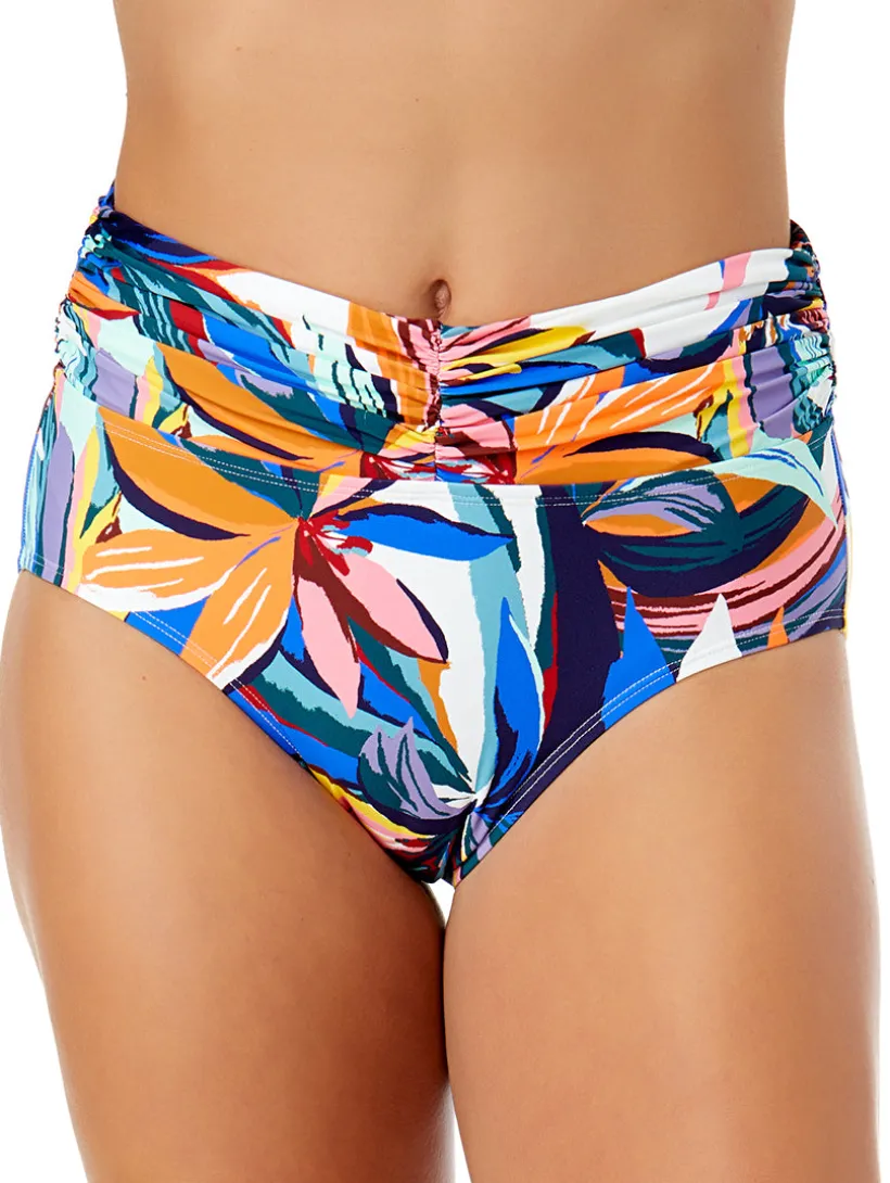 Anne Cole Shirred Waist Swim Bottom