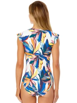 Anne Cole Zip Front One Piece Swimsuit