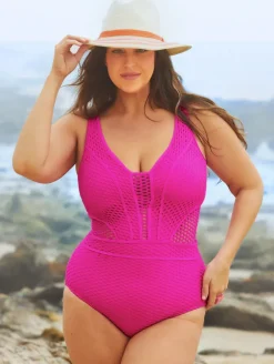 Becca Castaway Plunge One Piece Swimsuit
