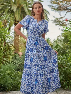 Celeste Floral Poplin Maxi Dress