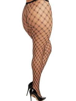 Dreamgirl Double Knitted Fence Net Pantyhose