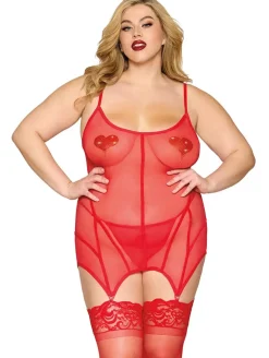 Dreamgirl Mesh Garter Chemise