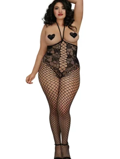 Dreamgirl Open-Cup Halter Bodystocking