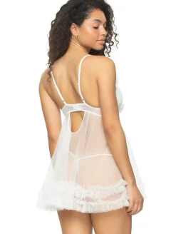 Jezebel Veil Tulle Ruffle Babydoll