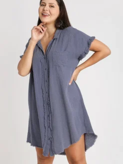Olivia Cotton Gauze Shirt Dress