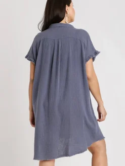 Olivia Cotton Gauze Shirt Dress