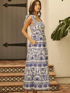 Rivera Tropics Tiered Maxi Dress