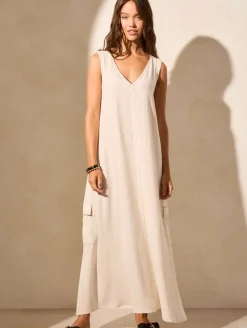 Tribal Sleeveless Cargo Dress