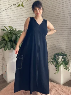 Tribal Sleeveless Cargo Dress