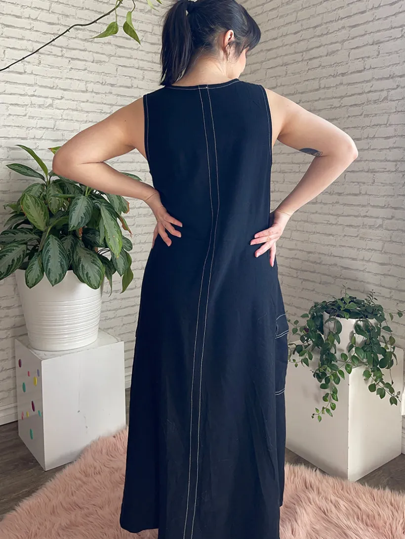 Tribal Sleeveless Cargo Dress