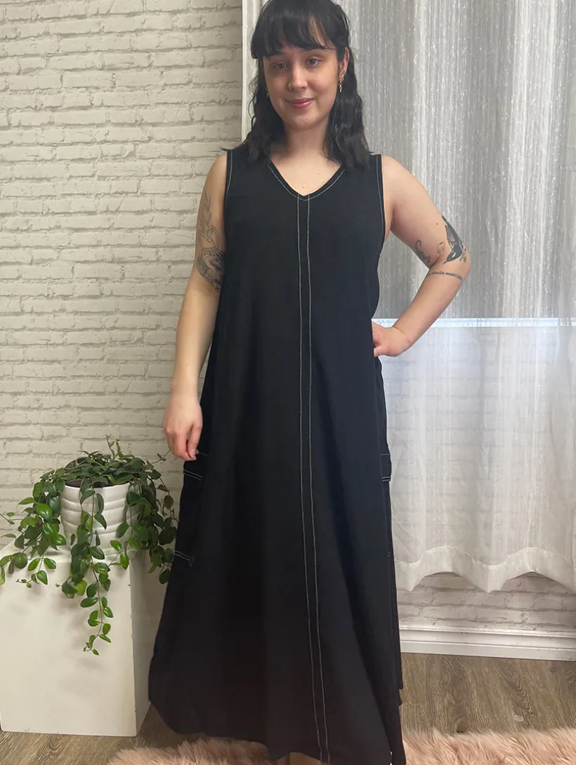 Tribal Sleeveless Cargo Dress
