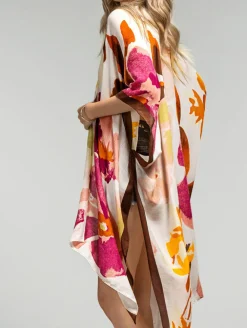 Watercolour Floral Open Cover Up